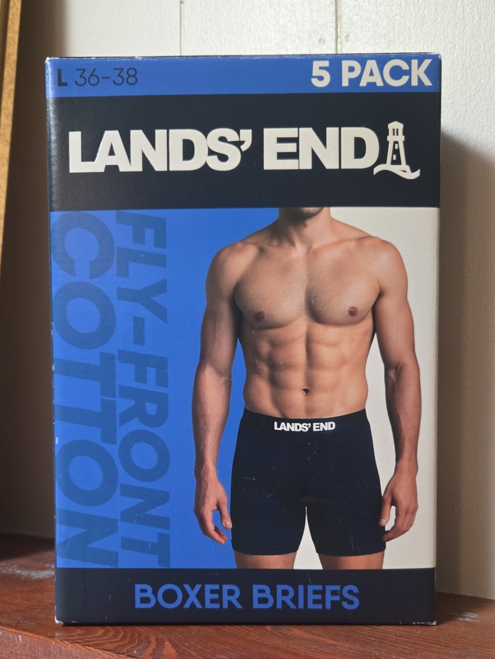Lands' End Black Boxer Briefs 5-Pack